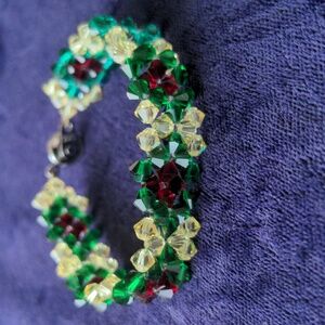 Like new artisan handmade sparkly bracelet with patented clasp